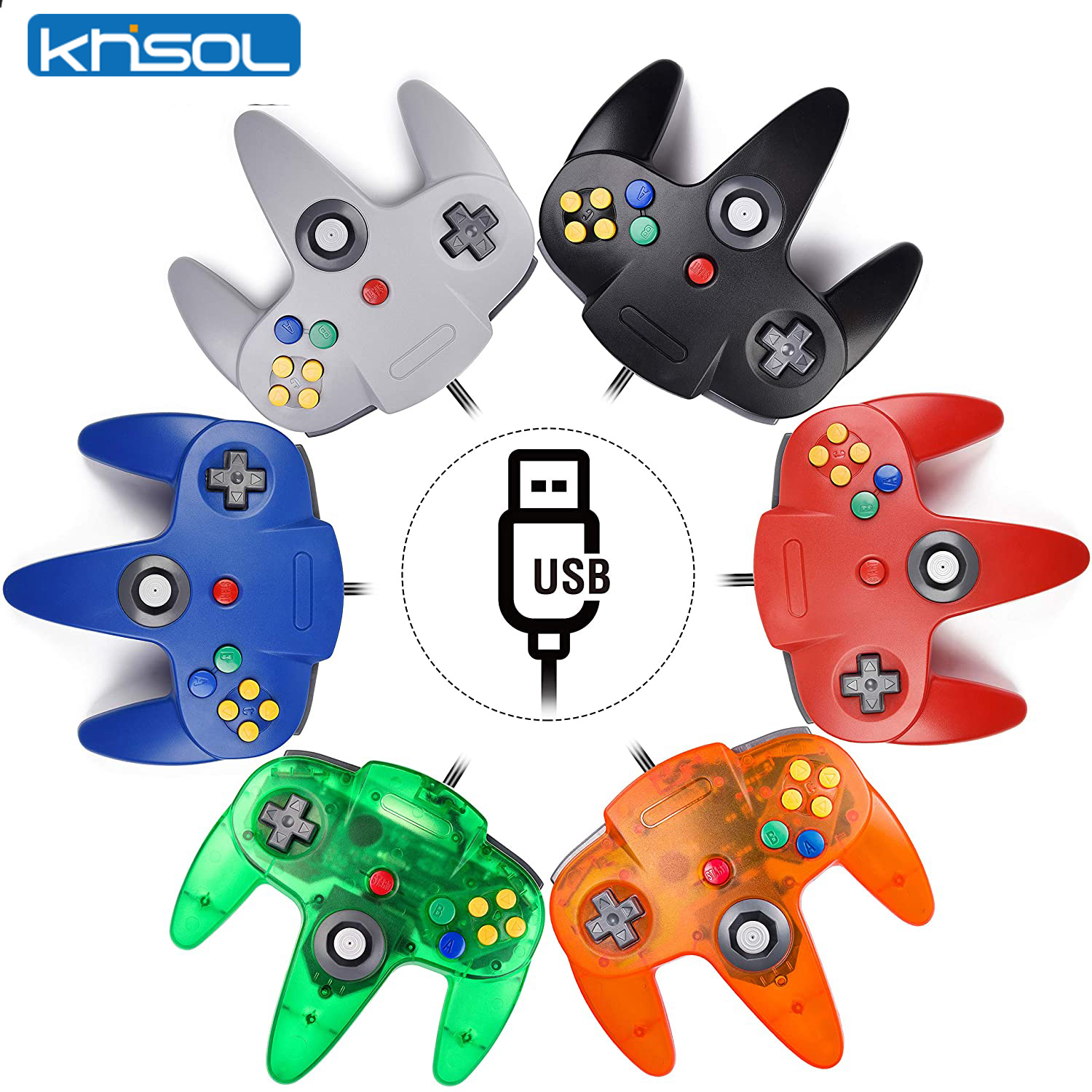 Retro Gaming Usb - N64 Controller Classic USB Wired Remote