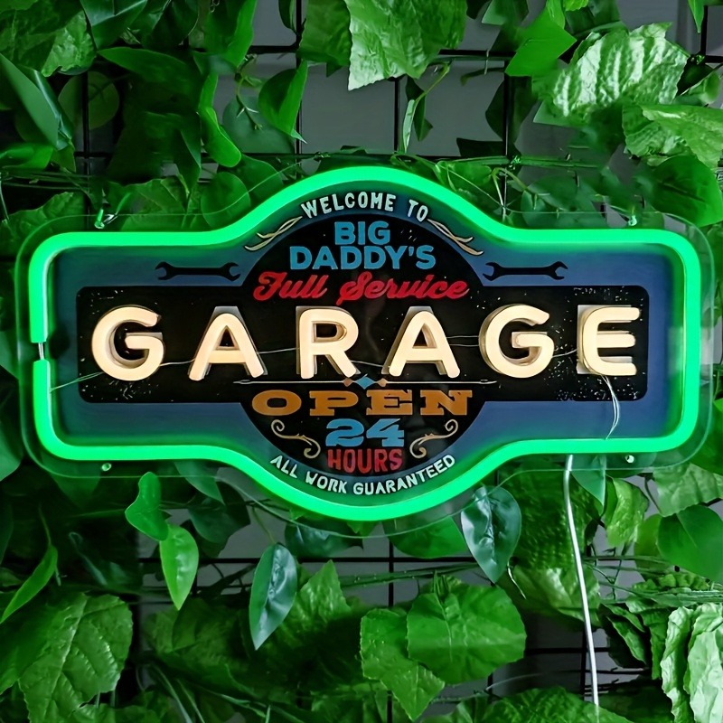 Retro Garage LED Neon Sign UV  - đánh giá và giá Retro Gaming Usb