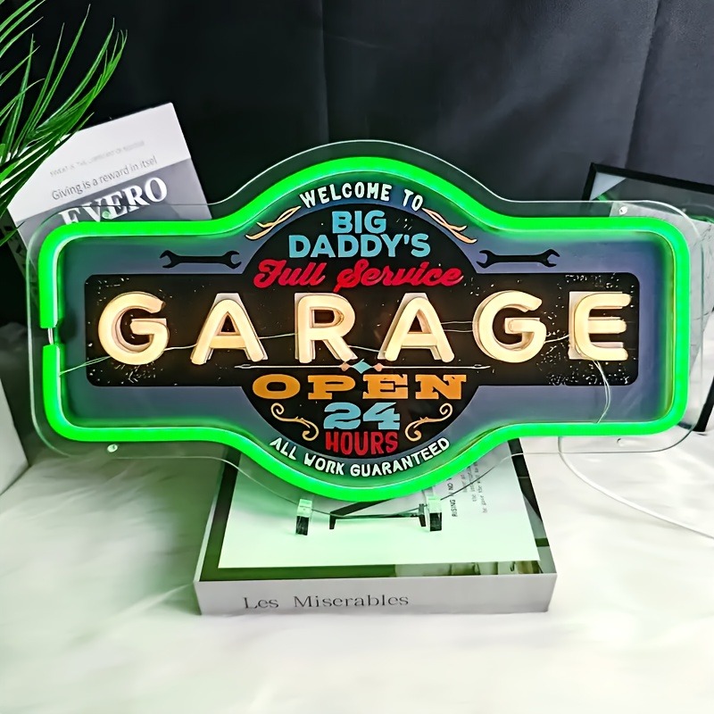 Retro Garage LED Neon Sign UV  - đánh giá và giá Retro Gaming Usb