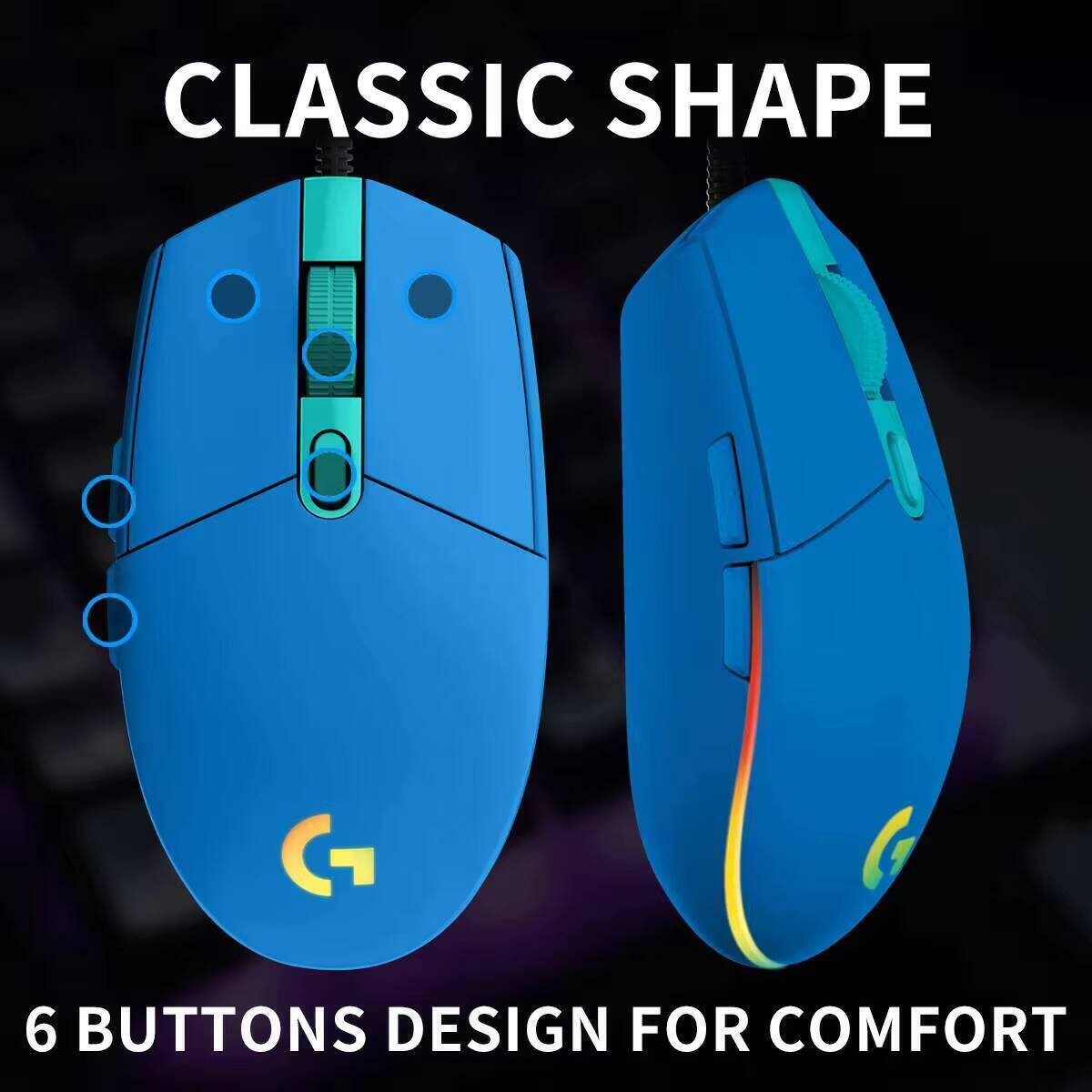 Logitech G203 LIGHTSYNC Gaming - đánh giá và giá Logitech Mouse G203