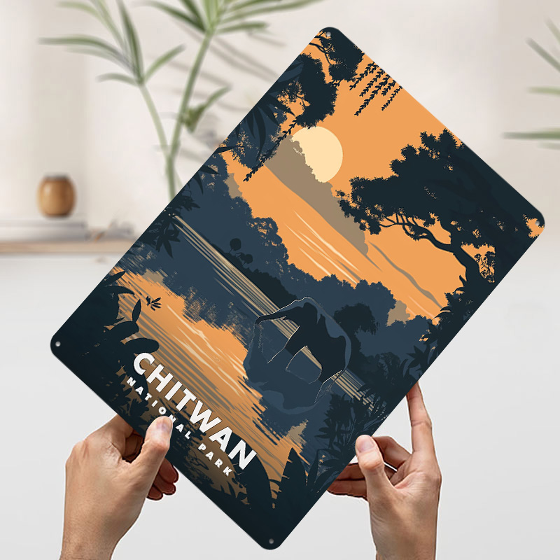 Chitwan National Park Metal Po - đánh giá và giá Retro Poster Gaming