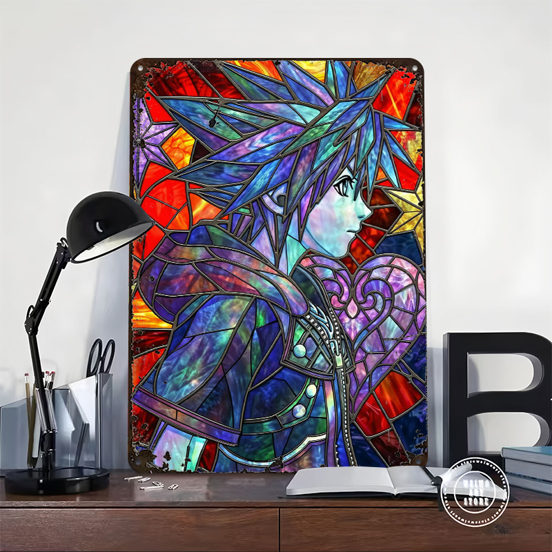 Kingdom Hearts Sora Stained Gl - đánh giá và giá Retro Poster Gaming
