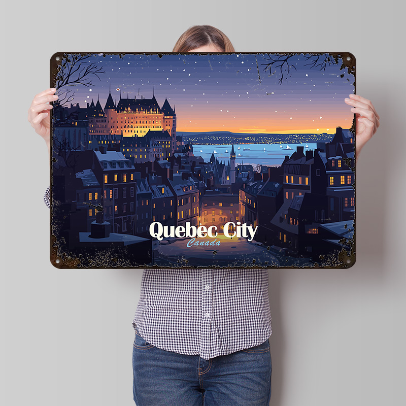 Quebec City At Night Printed P - đánh giá và giá Retro Gaming Quebec