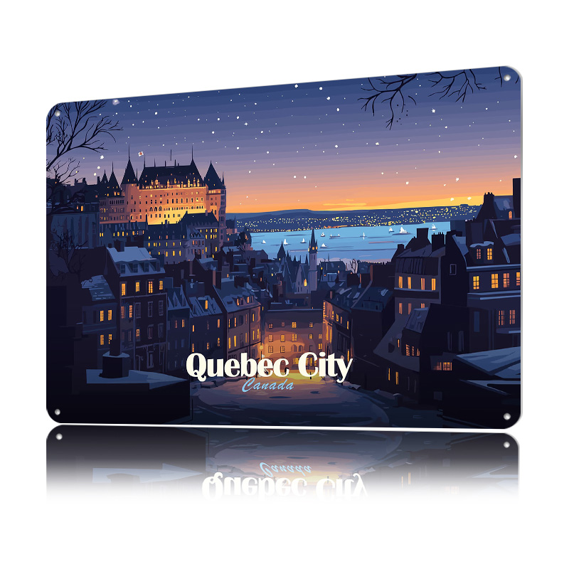 Quebec City At Night Printed P - đánh giá và giá Retro Gaming Quebec