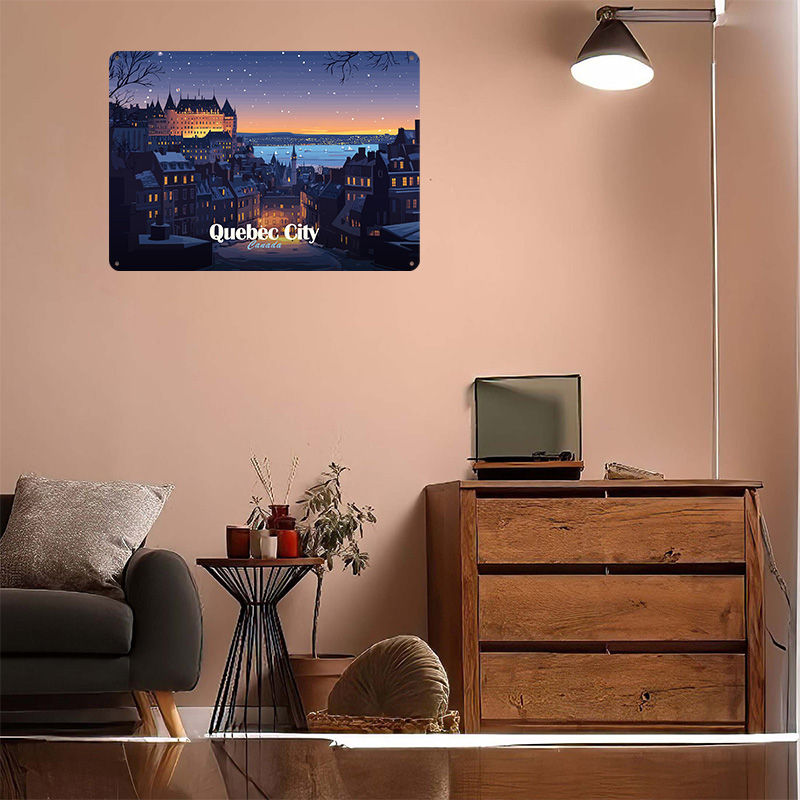 Quebec City At Night Printed P - đánh giá và giá Retro Gaming Quebec