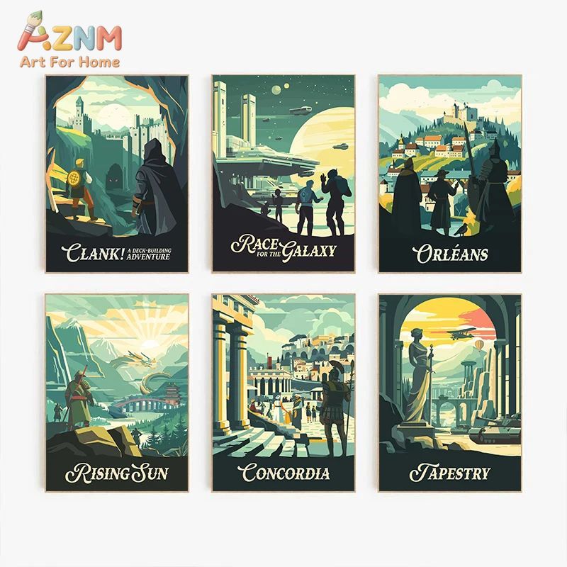 AZNM Retro Board Game Art Canv - đánh giá và giá Retro Poster Gaming