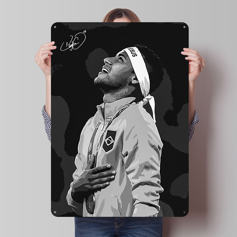 Neymar Jr. Portrait Poster Cus - đánh giá và giá Retro Poster Gaming