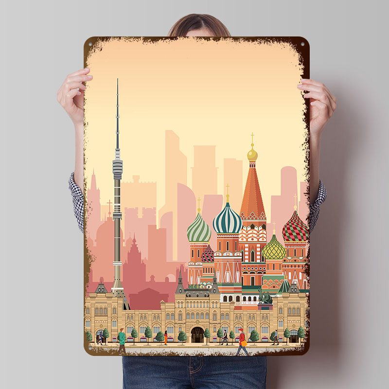 Moscow Travel Print Printed Po - đánh giá và giá Retro Poster Gaming