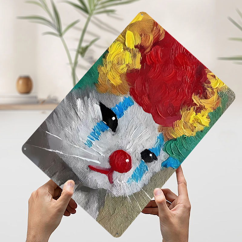 Sad Clown Cat Painting Tinplat - đánh giá và giá Retro Poster Gaming