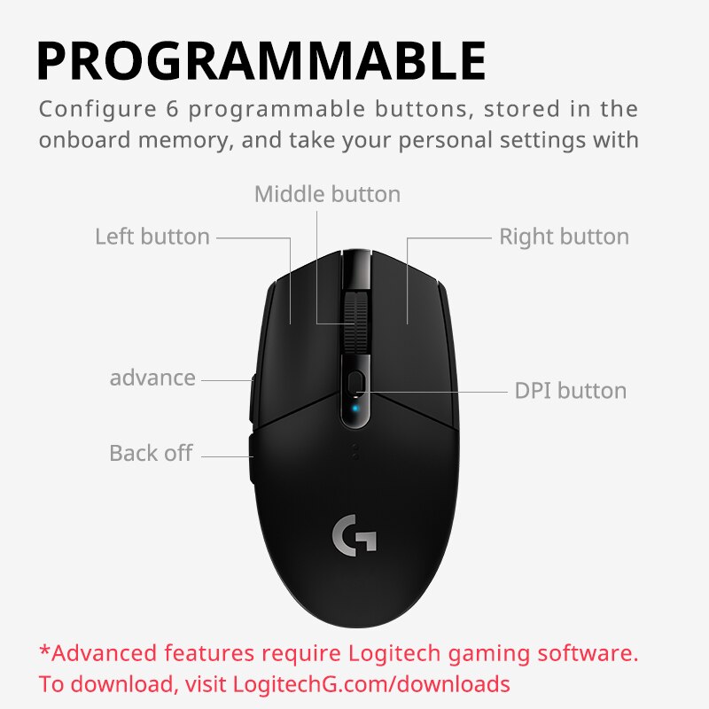 Logitech G304 Lightspeed Chuột - đánh giá và giá Logitech Mouse G203