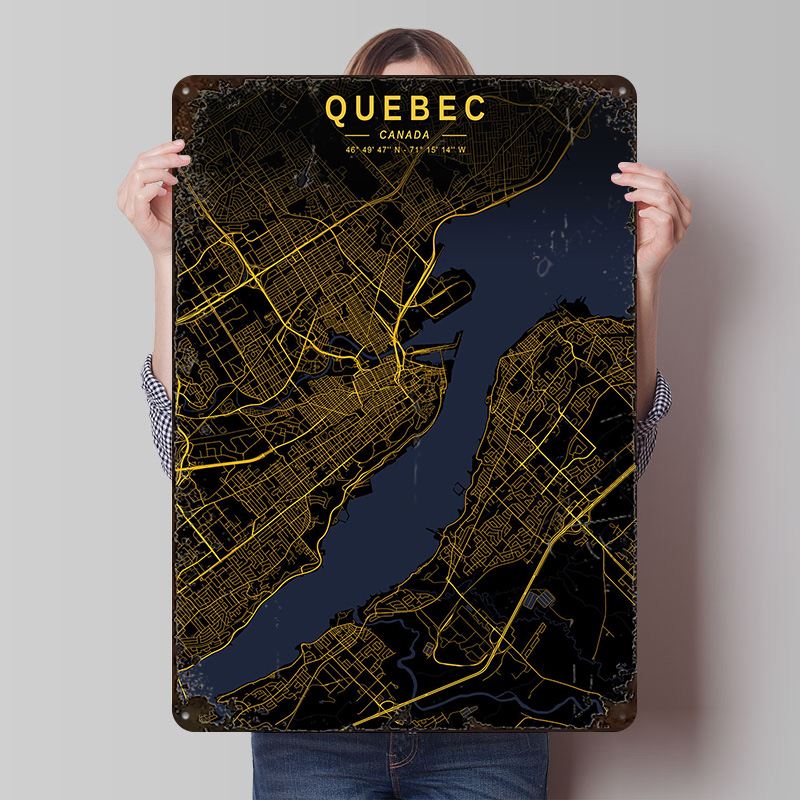 Quebec Golden Map Poster Custo - đánh giá và giá Retro Gaming Quebec