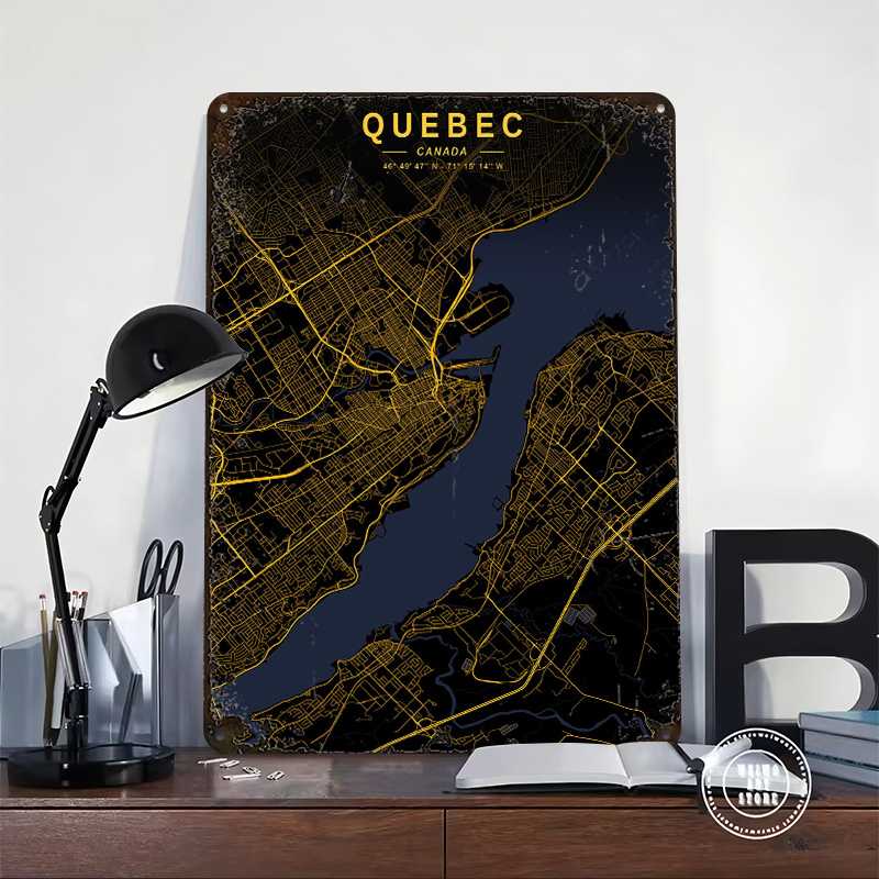 Quebec Golden Map Poster Custo - đánh giá và giá Retro Gaming Quebec