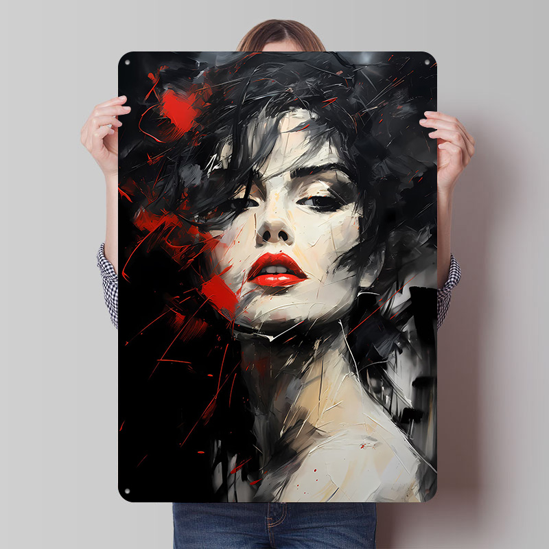Girl With Red Lips Printed Pos - đánh giá và giá Retro Poster Gaming