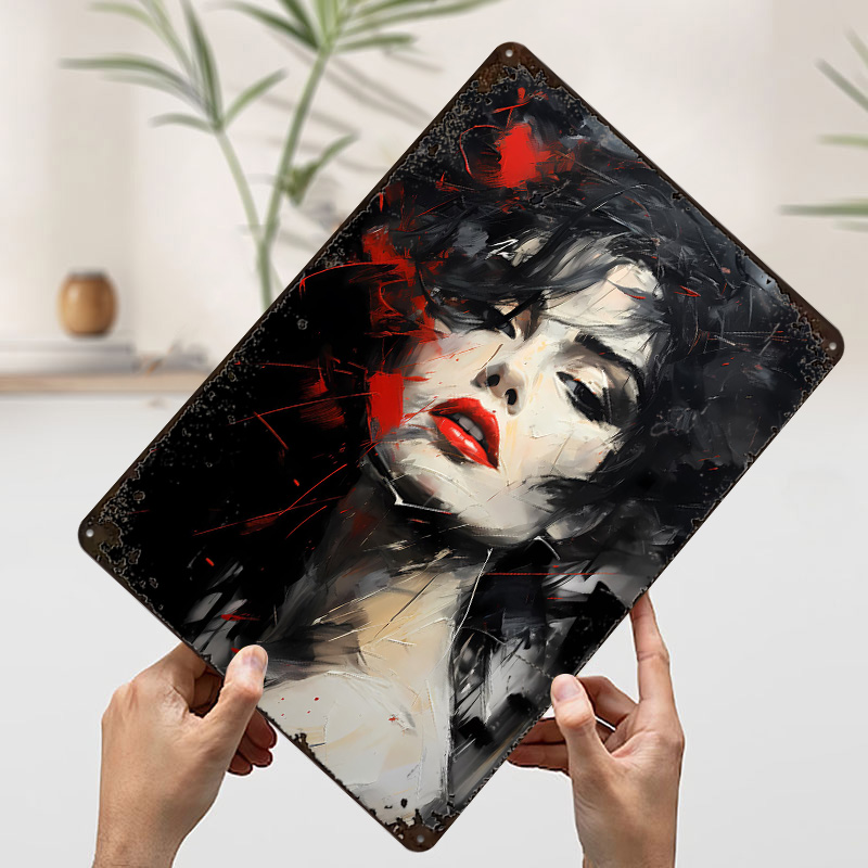 Girl With Red Lips Printed Pos - đánh giá và giá Retro Poster Gaming
