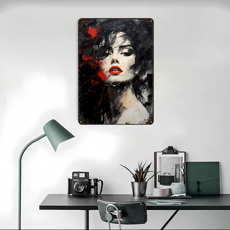 Girl With Red Lips Printed Pos - đánh giá và giá Retro Poster Gaming