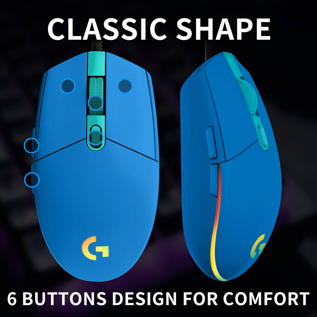 Logitech G203 Prodigy RGB Wire - đánh giá và giá Logitech Mouse G203