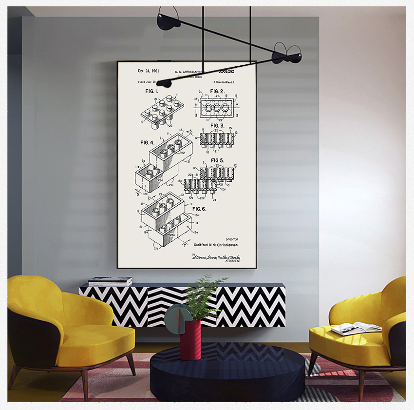 Kids Room Decor Vintage Bluepr - đánh giá và giá Retro Gaming Lego