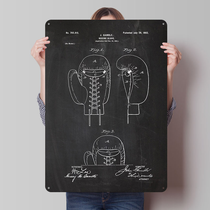 1901 Boxing Glove Metal Poster - đánh giá và giá Retro Poster Gaming